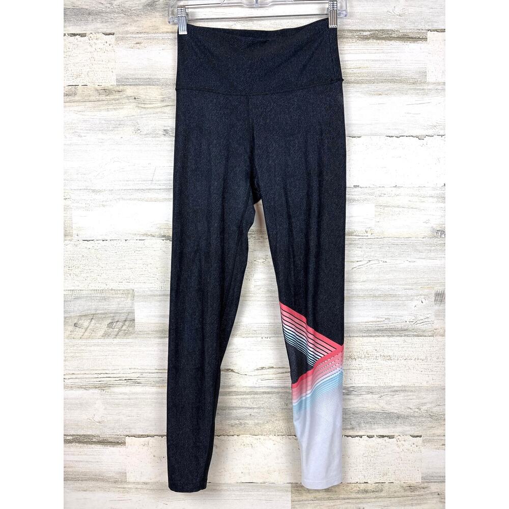 Peloton Womens M/L High Waisted Leggings And Sports Bra Set Candy Roller